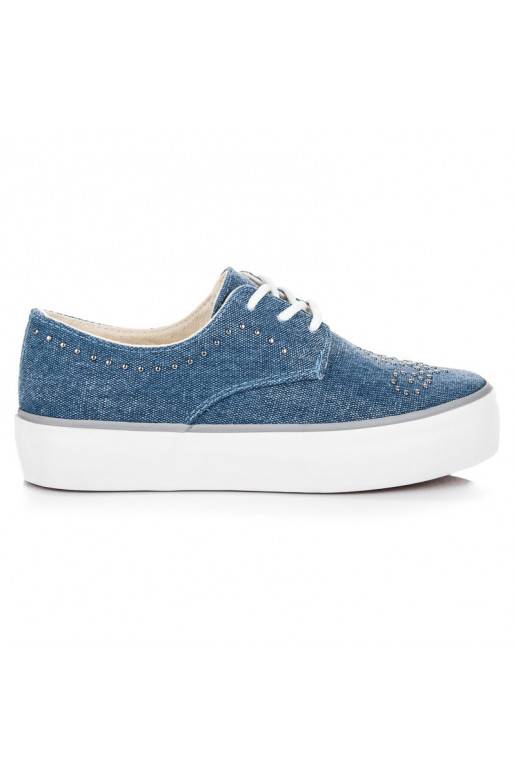 Kylie stivali grossi blu con rivetti K1832001JE