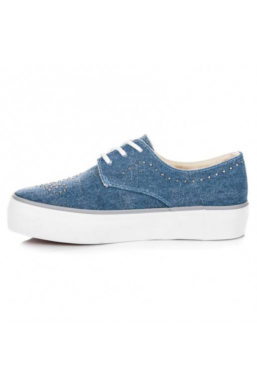 Kylie stivali grossi blu con rivetti K1832001JE