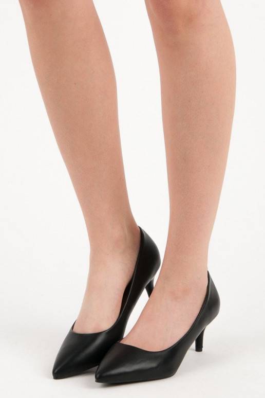Scarpe nere con mini tacco 123-3B