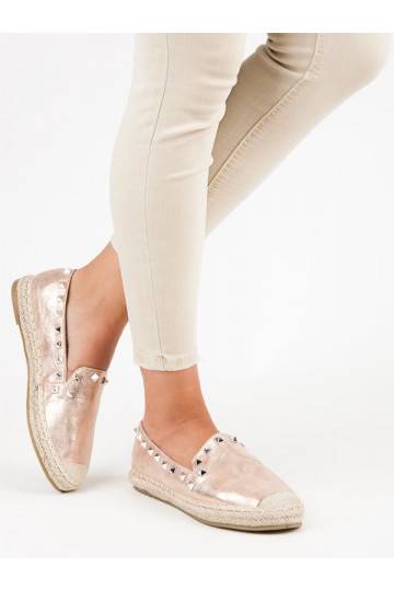 Rausvo aukso spalvos espadrilės su kniedėmis Forever Folie LX164CHA  - 1