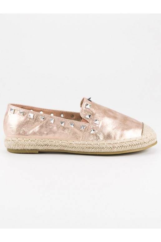 Espadrillas Forever Folie Rivet in oro rosa LX164CHA