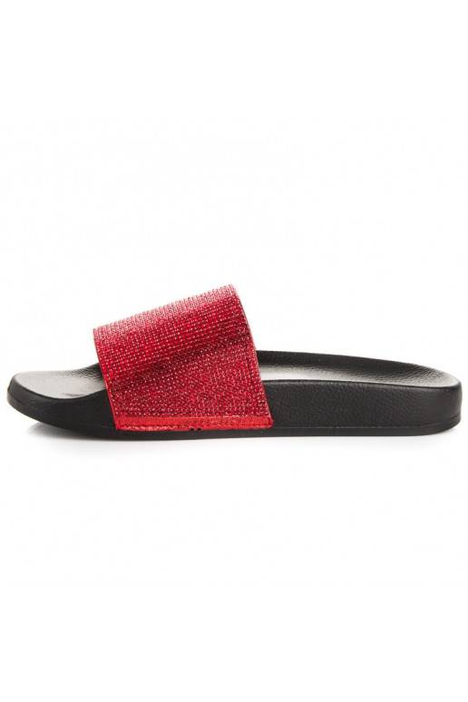 Pantofole rosse scintillanti 878R