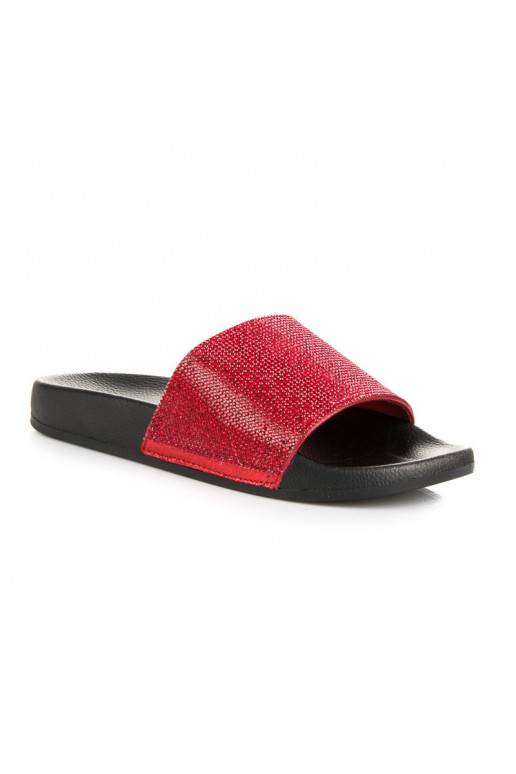 Pantofole rosse scintillanti 878R