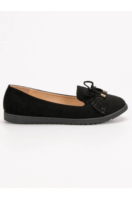 Ballerine in camoscio nero SBHX-20B