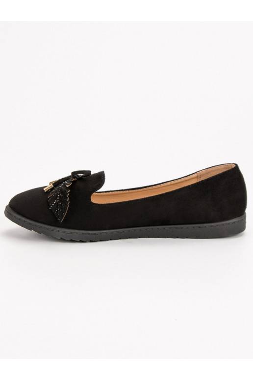 Ballerine in camoscio nero SBHX-20B
