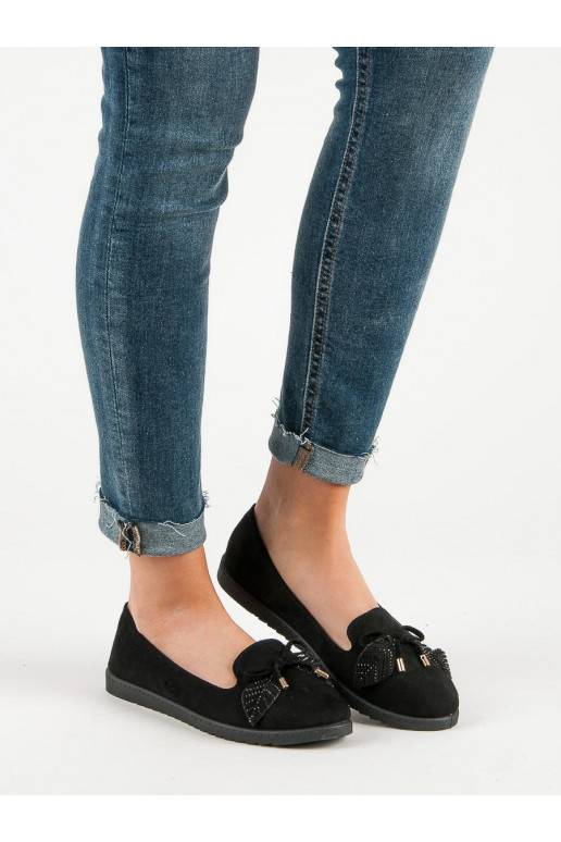 Ballerine in camoscio nero SBHX-20B