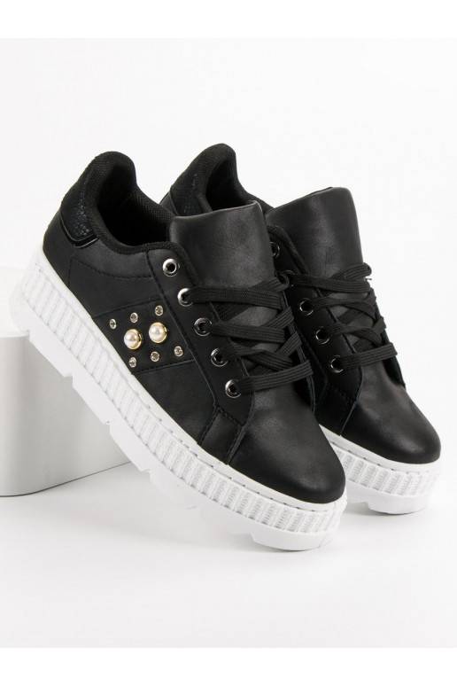 Juodos spalvos batai su platforma  - 6