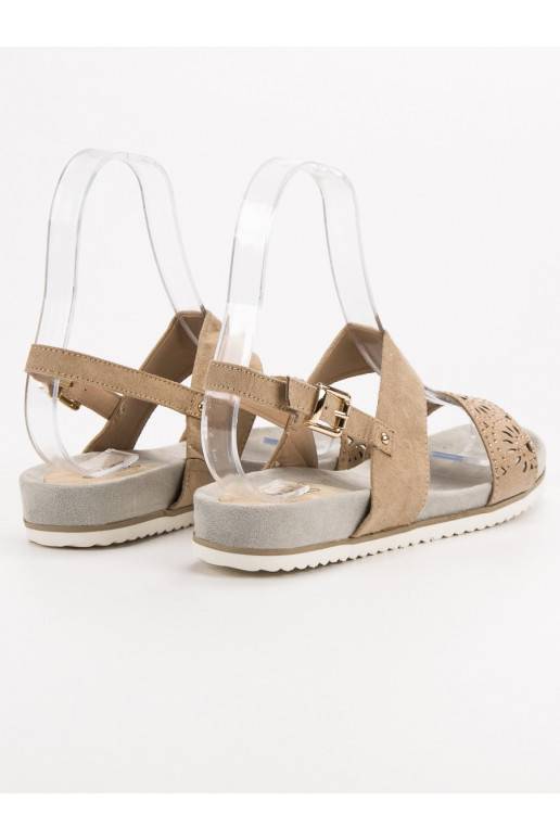 Sandali traforati beige 9SD35-0991BE