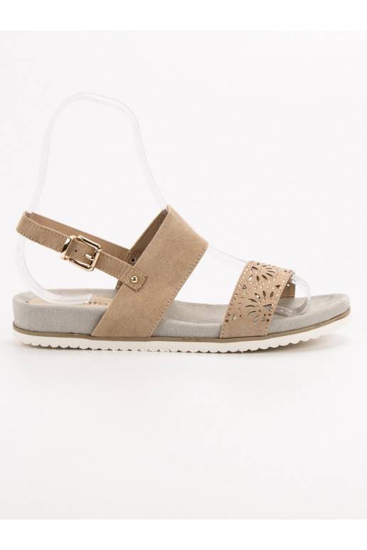 Sandali traforati beige 9SD35-0991BE
