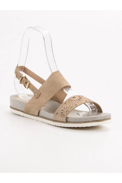 Sandali traforati beige 9SD35-0991BE