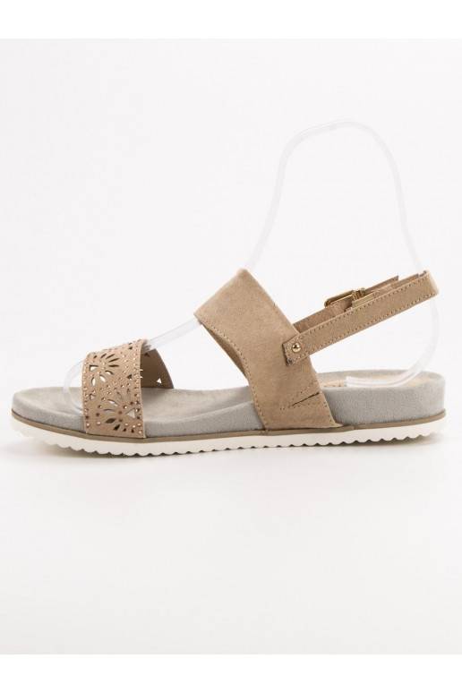 Sandali traforati beige 9SD35-0991BE