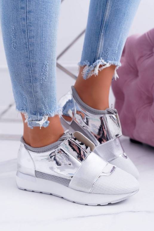 Scarpe stile sportivo Lu Boo argento Madoni BAT_980-10 ARGENTO