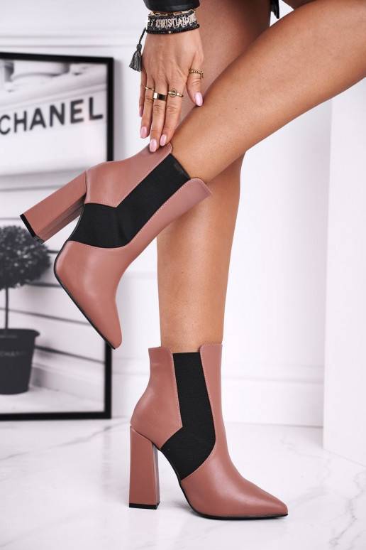 Moteriški aulinukai su kulniukais rožinės spalvos  - 1