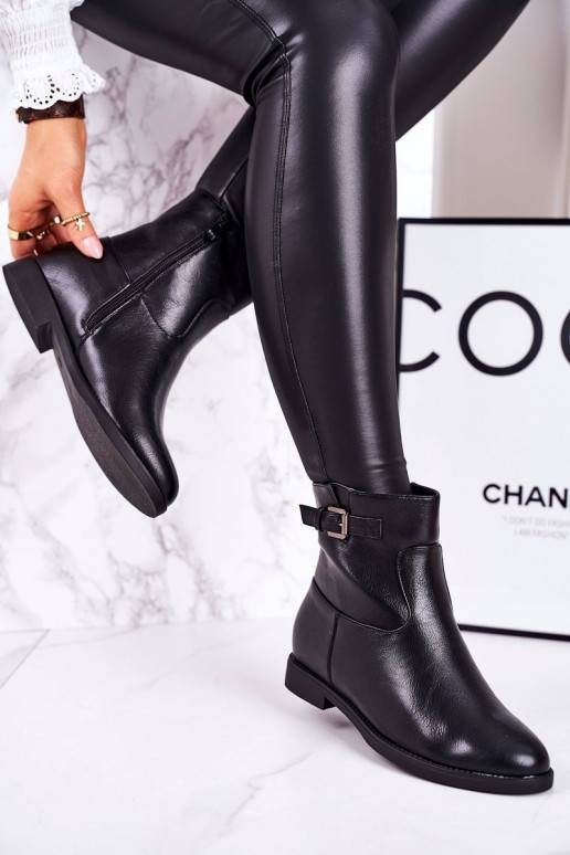 Pašiltinti aulinukai su sagtimis juodos spalvos J.STAR But - 3