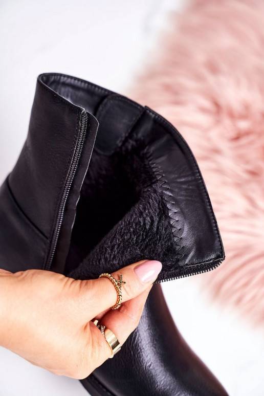 Pašiltinti aulinukai su sagtimis juodos spalvos J.STAR But - 4