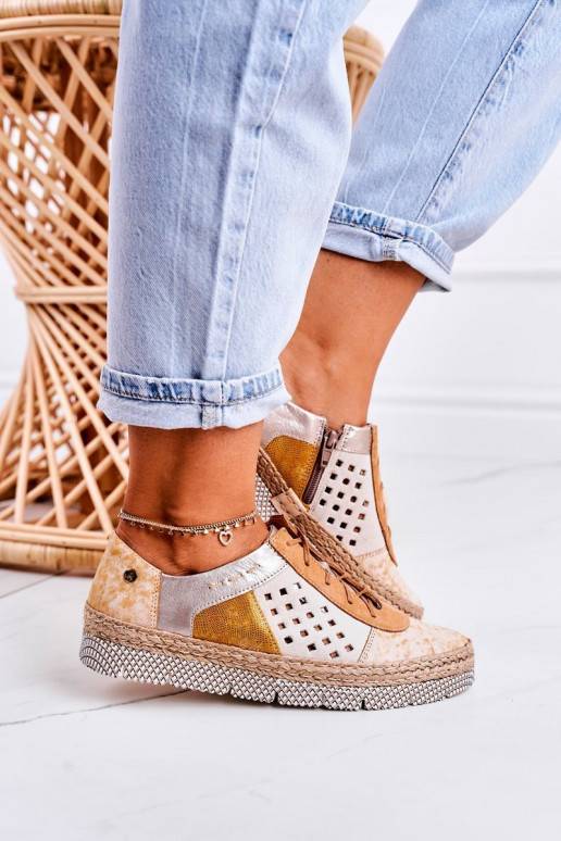 Scarpe in ecopelle gialla