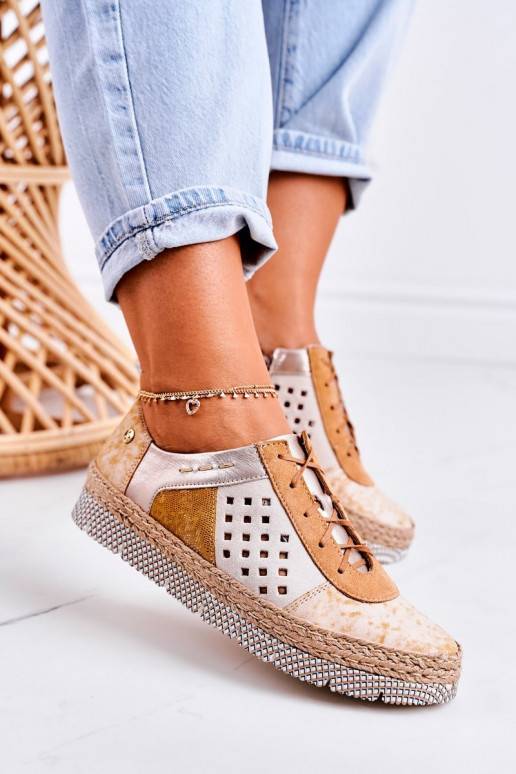 Scarpe in ecopelle gialla