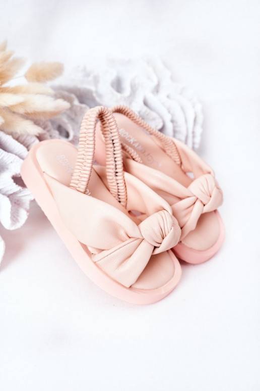 Sandali per bambini con chiusura a scatto, colore rosa