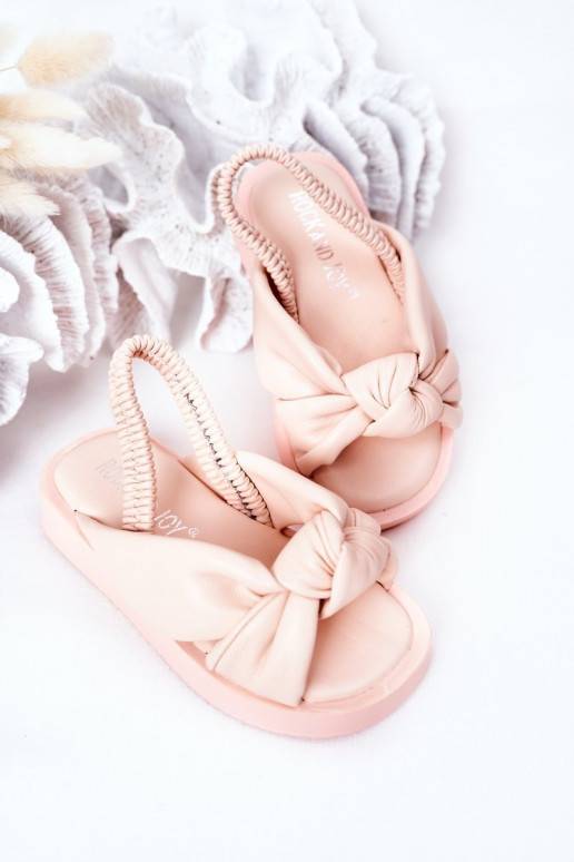 Sandali per bambini con chiusura a scatto, colore rosa