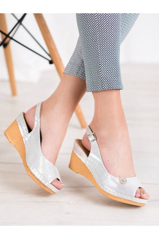 Sandali con plateau glitterati