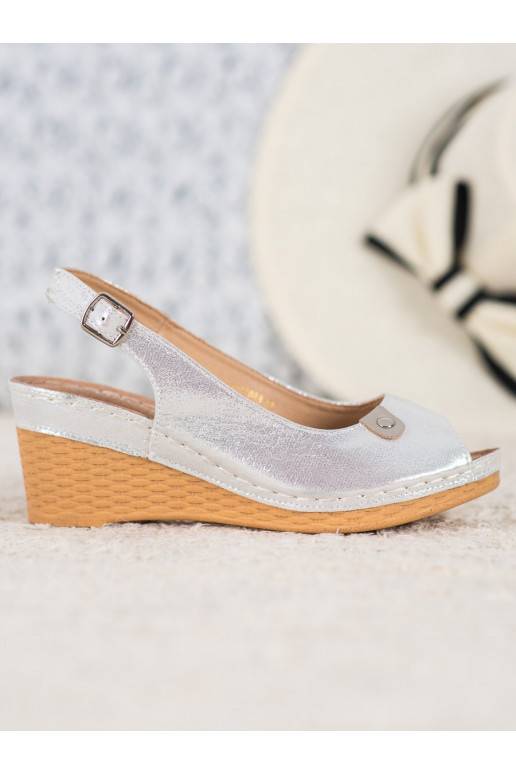 Sandali con plateau glitterati