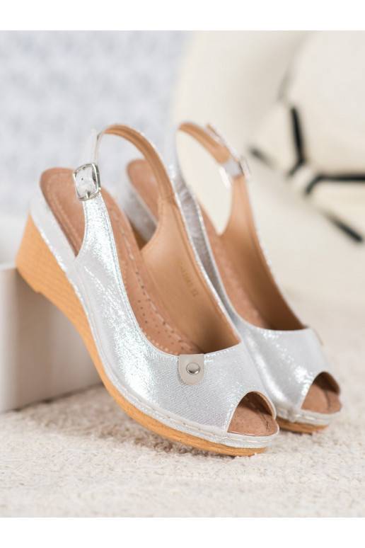 Sandali con plateau glitterati