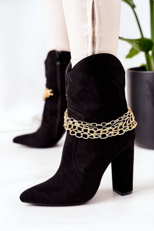 Stivali riscaldati con tacco in nero... Stivali riscaldati con tacco in nero...