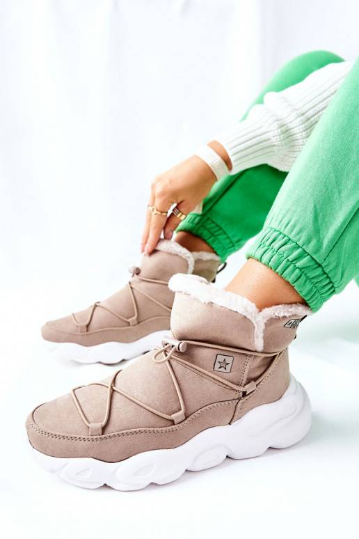 Doposci riscaldati di colore beige Doposci riscaldati di colore beige