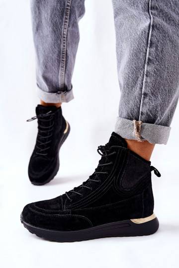Scarpe modello Sneakers stile sportivo colore nero Chocci