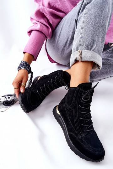 Scarpe modello Sneakers stile sportivo colore nero Chocci 2