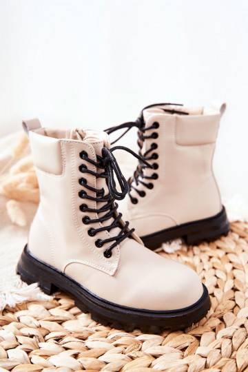 Stivali per bambini modello classico con cerniere beige Clarika