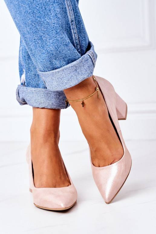 Scarpe di raso rosa