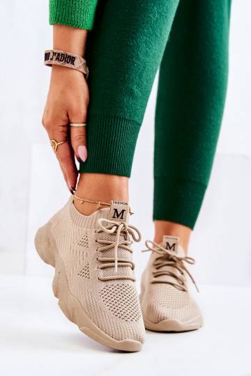 Scarpe stile sportivo Scarpe modello sneakers in materiale colore beige Nolene