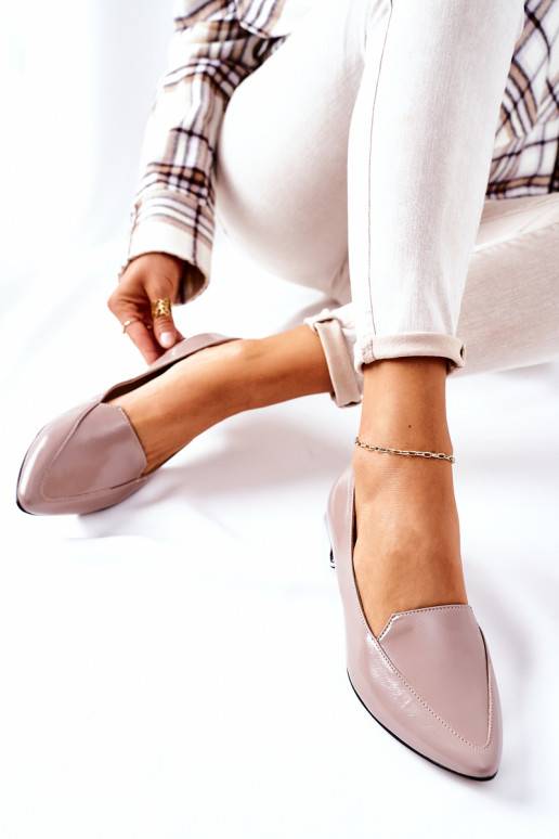 Mocassini con tacco argento Laura... Mocassini con tacco argento Laura...