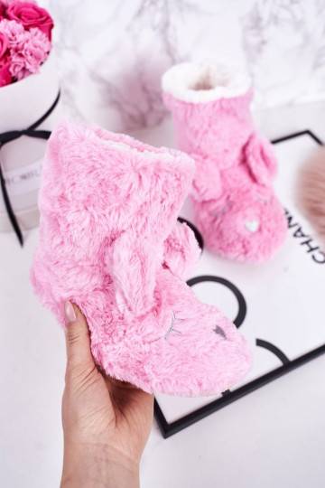 Calde pantofole per bambini nel colore rosa Sleepyhead