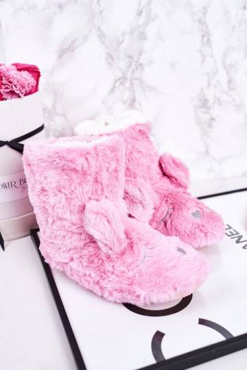 Calde pantofole per bambini nel colore rosa Sleepyhead 2