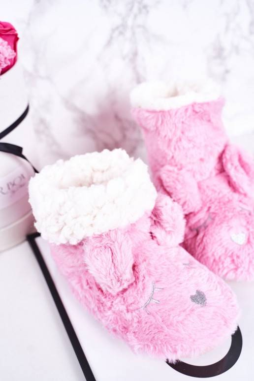 Calde pantofole per bambini nel colore rosa Sleepyhead
