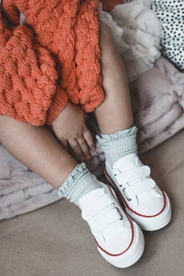 Scarpe per il tempo libero da bambino con chiusure adesive, colore bianco