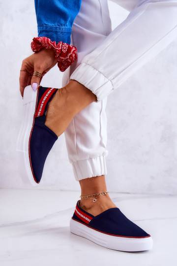 Sneakers Slip On Big Star JJ276009 blu-rosso