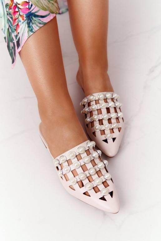 Pantofole con suola I Perłami beige... Pantofole con suola I Perłami beige...