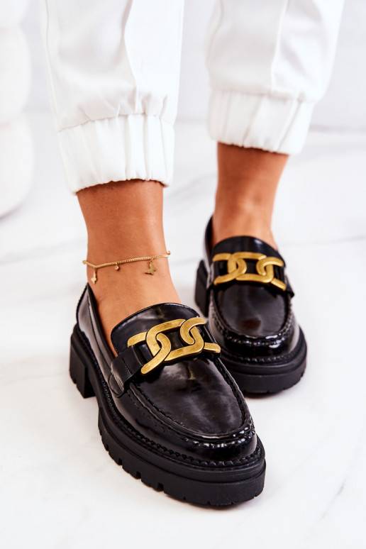 Scarpe con effetto vernice e ornamenti La.Fi nere Laurene