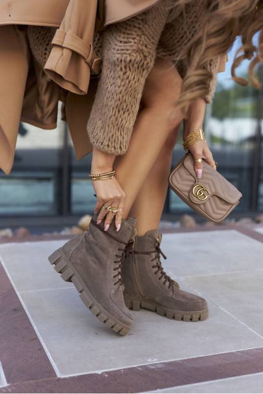 Stivali in velluto marrone Nicole Stivali in velluto marrone Nicole