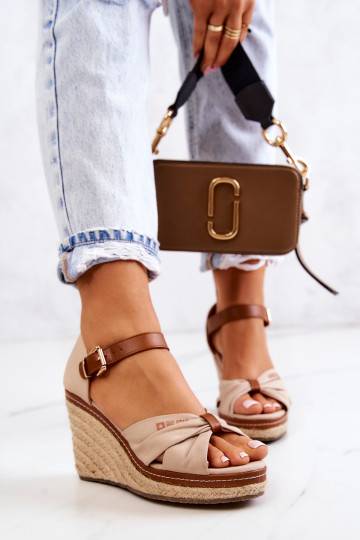 Sandali da donna con plateau Big Star beige