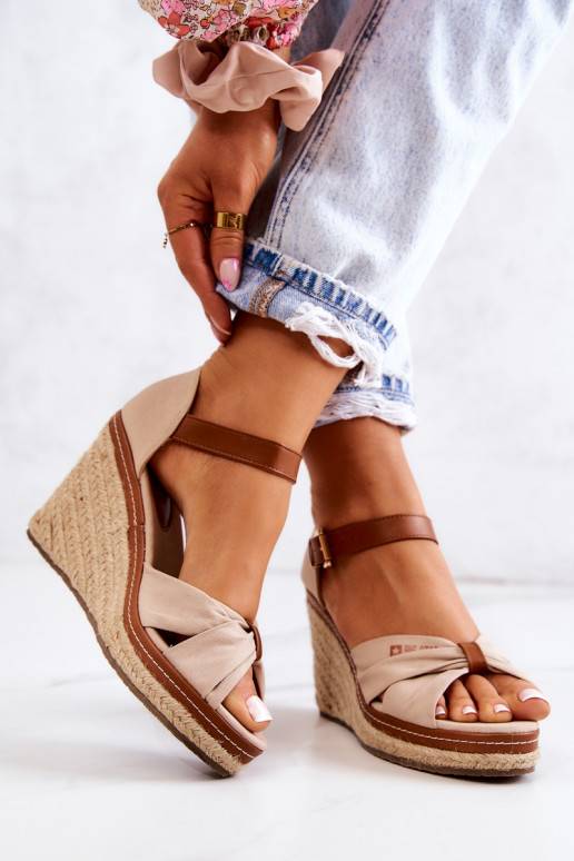 Sandali da donna con plateau Big Star beige