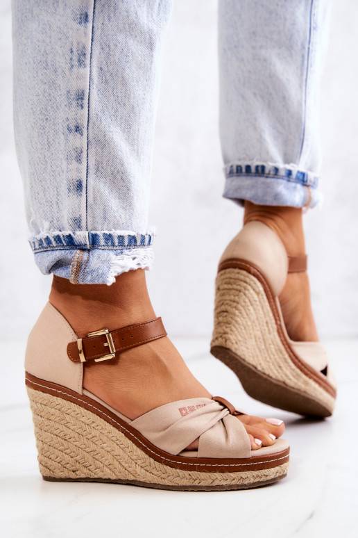Sandali da donna con plateau Big Star beige