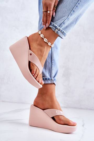 Ciabatte con plateau Nude 2