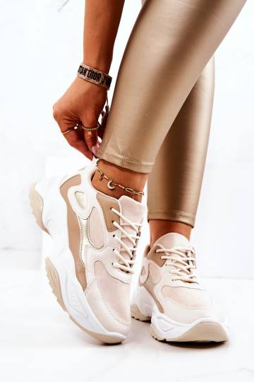Scarpe stile sportivo beige...