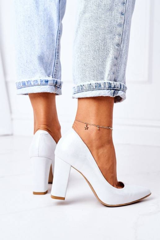 Scarpe in raso argento