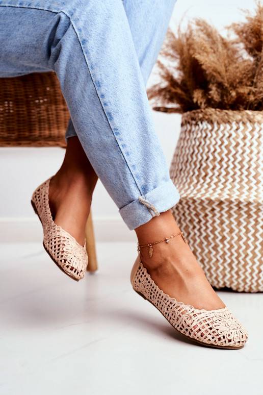 Lu Boo Ballerina beige con elementi traforati Carry