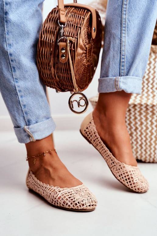 Lu Boo Ballerina beige con elementi traforati Carry